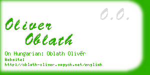oliver oblath business card