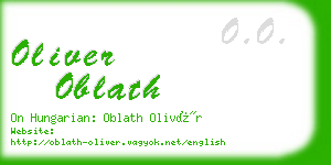 oliver oblath business card